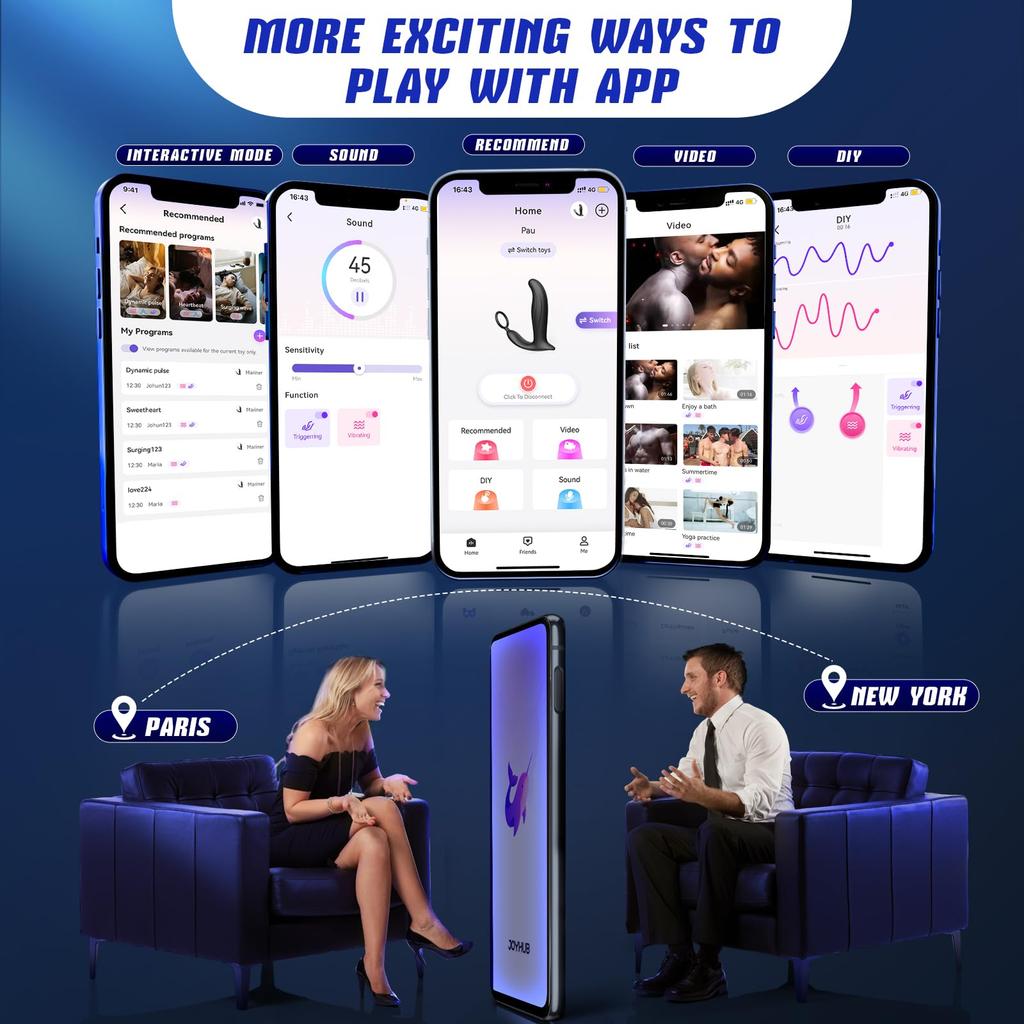 APP Remote Control Male Prostate Massager Wiggling Thrusting Anal Vibrator Butt Plug with Cock ring Anus Adult Sex Toys for Men