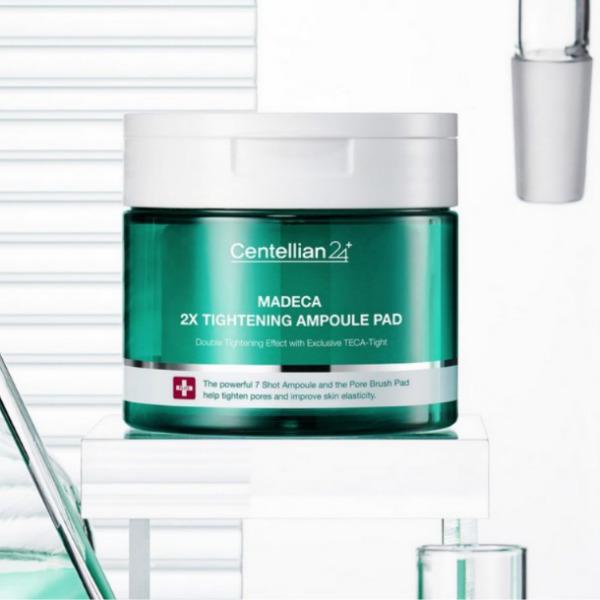 CENTELLIAN24 Madeca Dark Spot & Firming Ampoule Pad Set (Mela Capture Ampoule Pad 60 Pads + Tightening Ampoule Pad 60 Pads) – 2 Pack