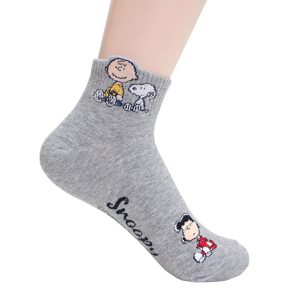 Peanuts Cartoon Movie Series Original Socks [EVEI] Women's (snoopy21_5pairs)