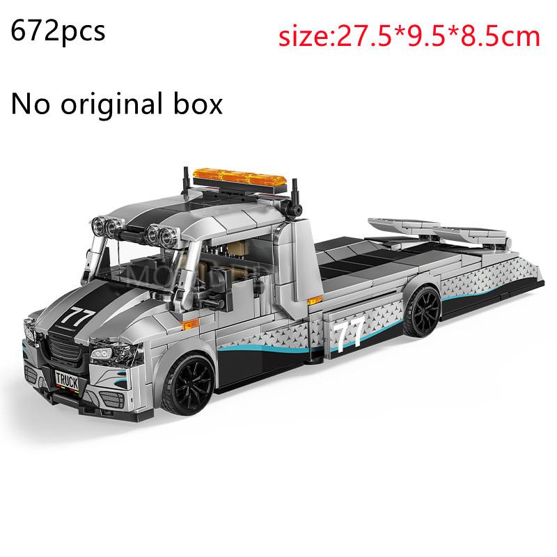 F450 LKW Kreative Bausteine, Stadt FH16 Anhänger Schmuck Montage Modell Spielzeug für Kindergeschenke