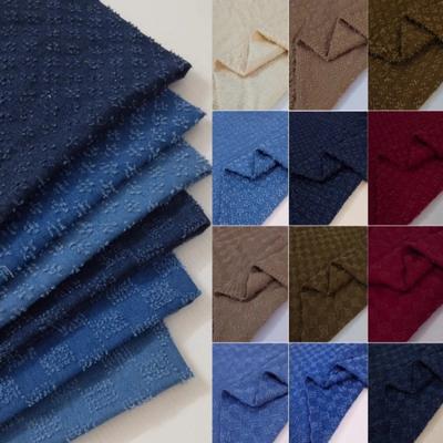 Žakárová praná čistá bavlněná džínovina Vintage háčkovaná pro DIY šití Bunda Košile Šaty Design oblečení Látky Látka