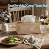 Double-sided Cover Desktop Tissue Box Plastic Napkins Holder Smooth Extraction Tissue Rack  Hotel