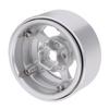 1.9 Inch Beadlock Wheels Aluminum Alloy 5 Hole Silver Rims Non Staining Lock Tire RC Wheel Rims