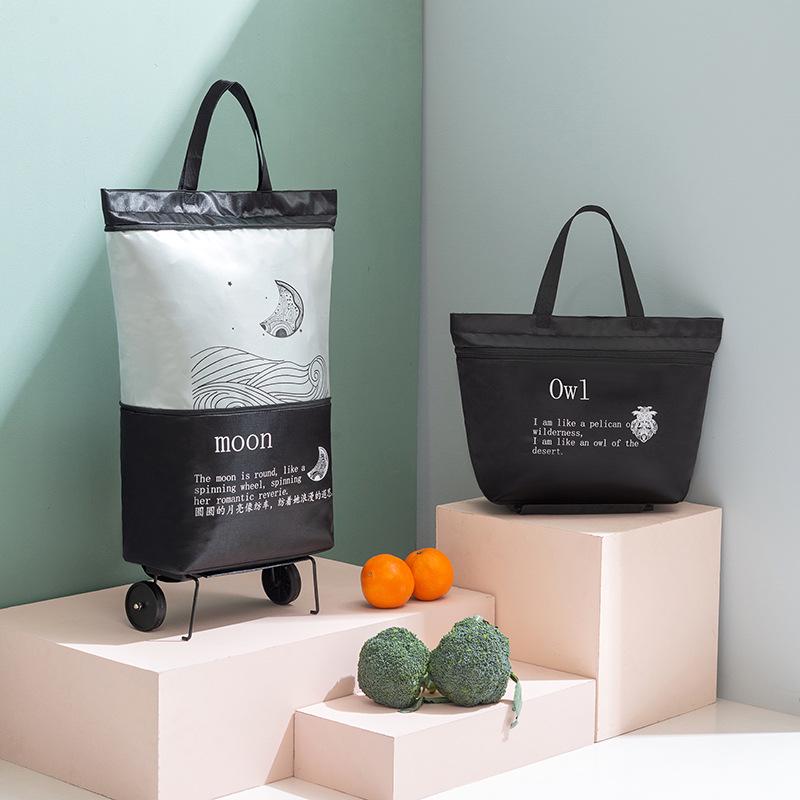 Joey Foldable Shopping Cart: Portable, Large, Thickened Hand-Held Bag with Extra Supermarket Bag