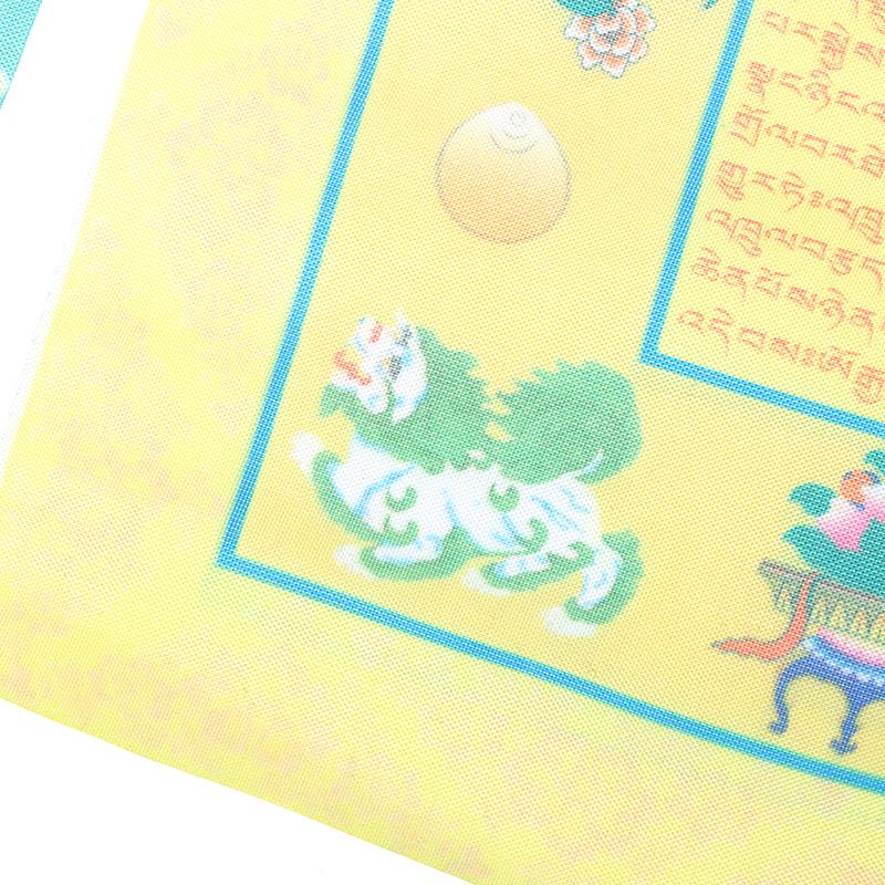 10 v 1 náboženské vlajky Tibetské buddhistické potřeby Barevný tisk Modlitební vlajka 3M