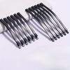 20pcs Black Hair Clips Set, Minimalist Metal Hairpins for Women, Solid Color Arc-Shaped Bobby Pins, Fashion Hair Accessories