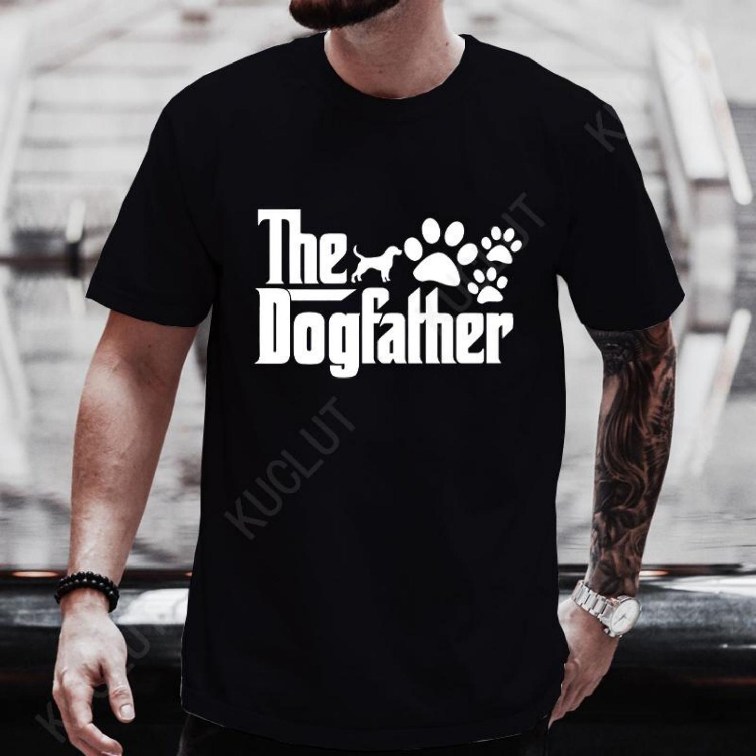 

The Dog Father Funny Design T-shirts for Men Dad Dad Fathers Day Tshirts Short Sleeve Clothes Dog Pet Lover Shirts Papa Tops XXXXXL чорний