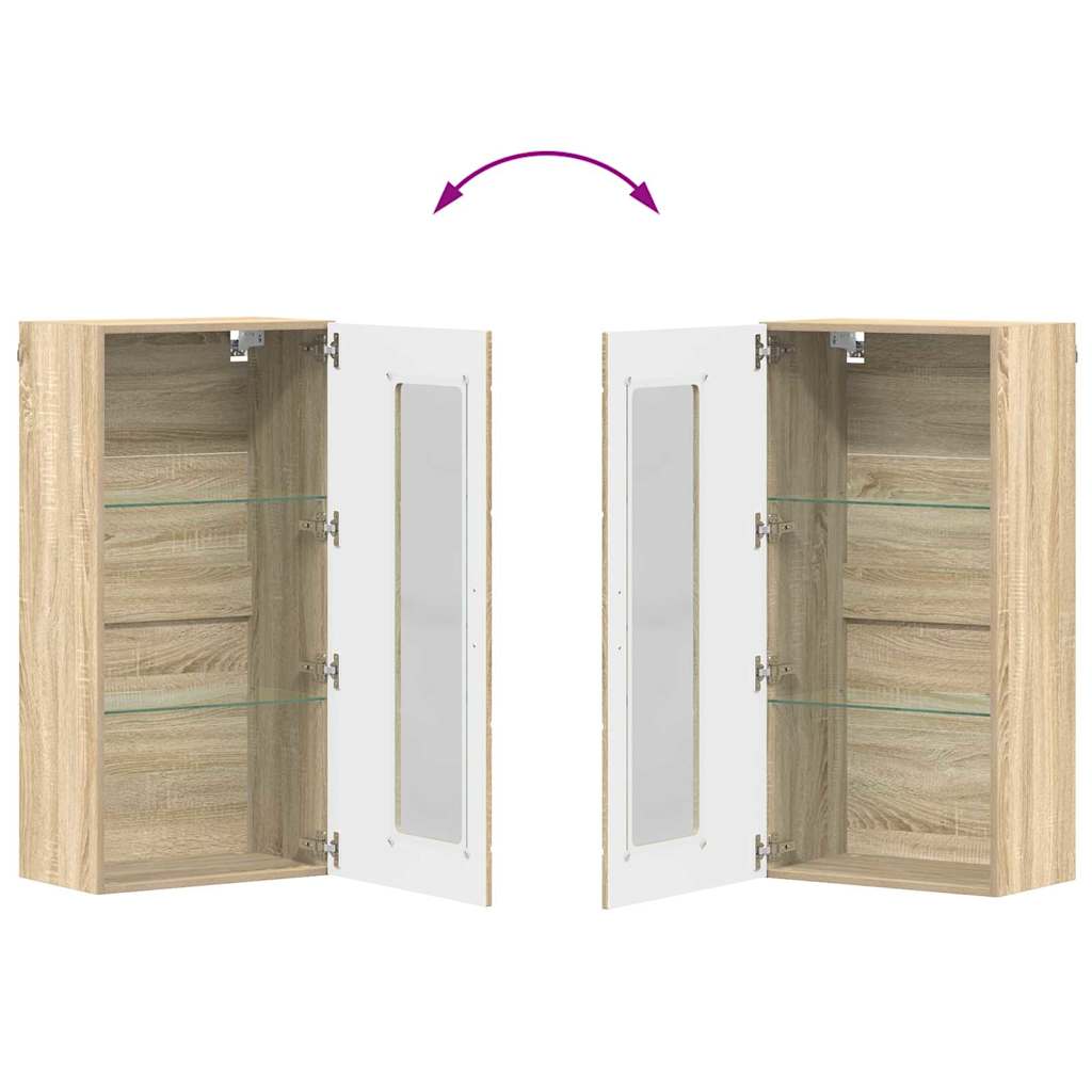 TV Cabinet Set with Shelf FLORIN 3 pcs Sonoma Oak Particleboard