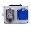 Outdoor Distribution Box Handheld IP44 To IP67 Water Proof A Type Remains Current Circuit Breaker Power Outlet Box for