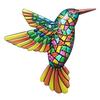 Modern Home Wall Ornament Metal Hummingbird Art Decor, Iron Colorful Bird Fence Decoration, Patio And Garden Decoration Outdoor Sculpture Hanging