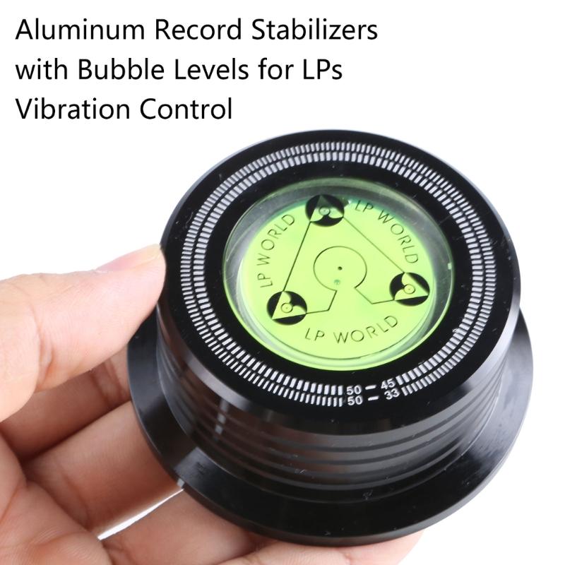 Audiophiles Grade Turntables Disc Stabilizers With Leveling Bubble, 60Hz Vibration Reduction For Vinyls Records