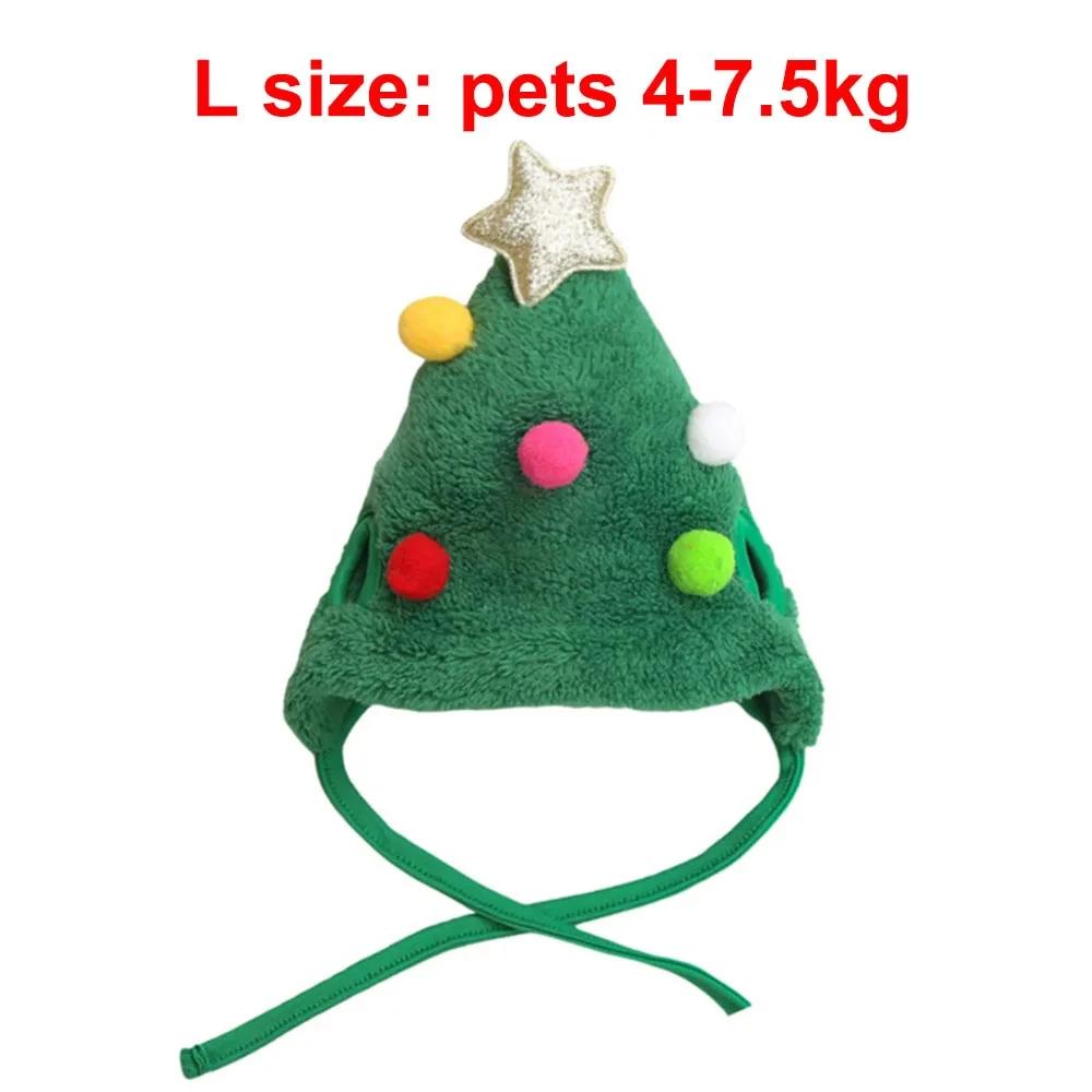 1Pcs Funny Dog Christmas Hat Pets Santa Bibs New Year Party Cosplay Costume Puppy Cap Cute Cats Bandana Clothes Accessories Gift