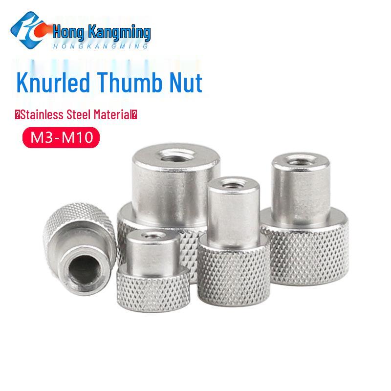 Hongkangming Stainless Steel Knurled Hand-Twist Nut for M3-M12.