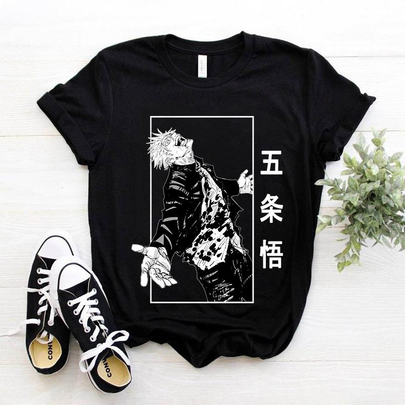 Japanese Manga Gojo Satoru T Shirt Women Tops Jujutsu Kaisen Anime T-shirt Unisex Harajuku Kawaii Short Sleeve Tee Summer Top