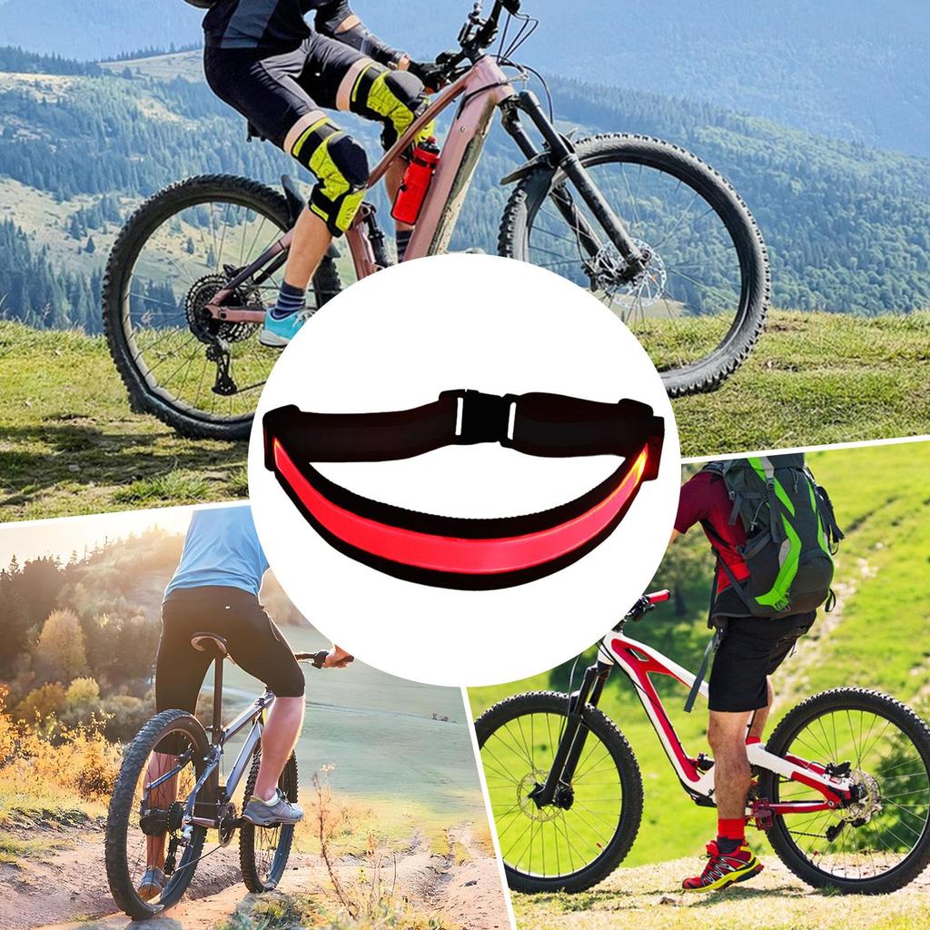 Reflective LED Belt Outdoor Cycling Luminous Safety Light Belt for Running Construction Work USB Rechargeable for Night Riding