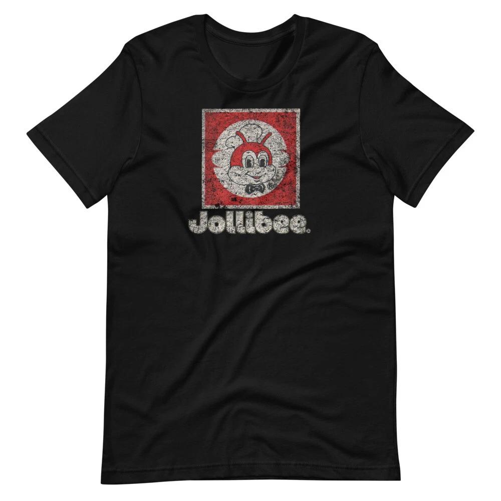 JOLLIBEE Retro Distressed 80s Style Logo Graphic Tee Short-Sleeve Unisex T-Shirt L