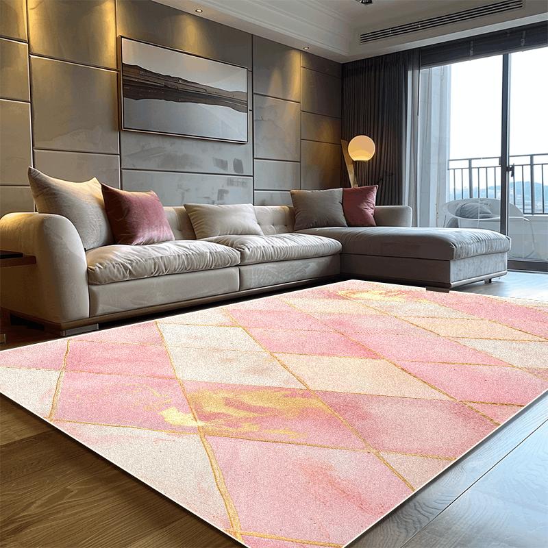 Modern Pink Geometric Carpet for Living Room Large Area Decoration Home Rugs for Bedroom Soft Non-slip 200x300 Lounge Sofa Mat