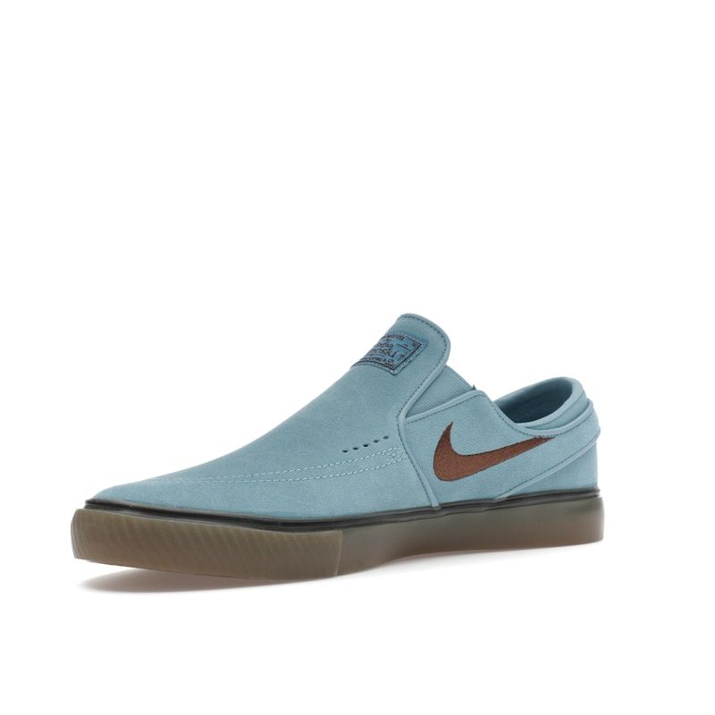 Nike Zoom Stefan Janoski+ Slip SB Denim Tyrkysové Unisex Tenisky Teal Gumově-Světle-Hnědá Kakao-Wow FN5893-400