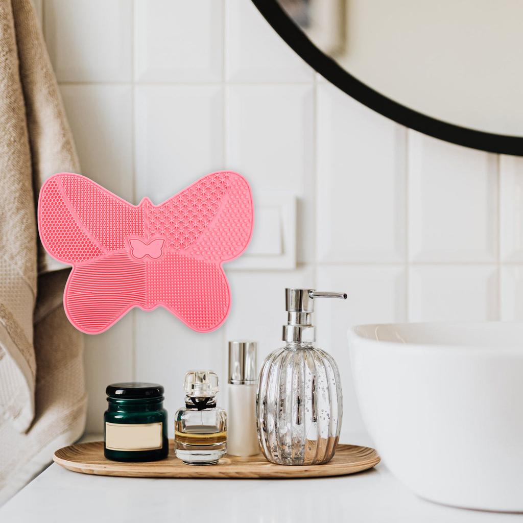 1Pcs Butterflies Brush Cleaning Pad Silicone Makeup Cleaner Easy Use Makeup Brush Cleaning Instrument for Home
