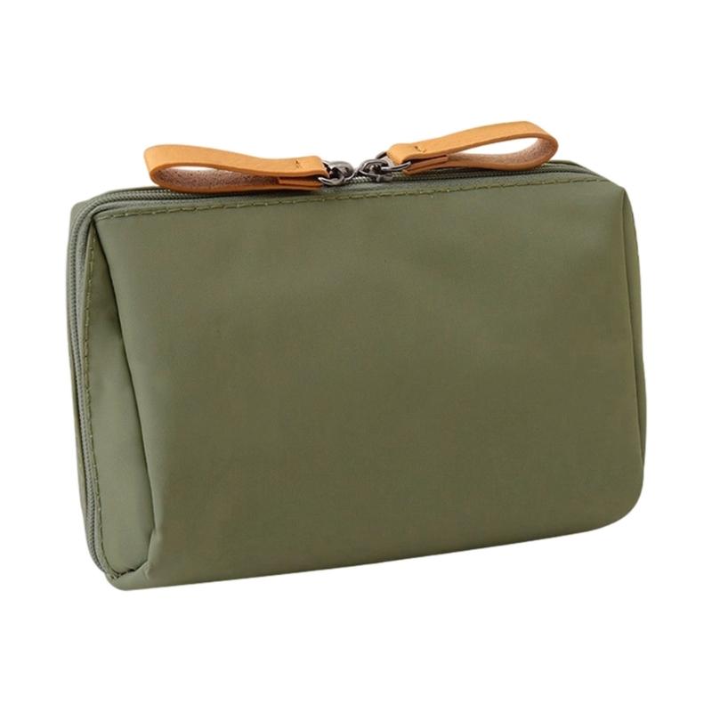 Travel Friendly Cosmetic Pouches With Multiple Compartments Waterproof Nylon Materials Portable Makeup Organizers