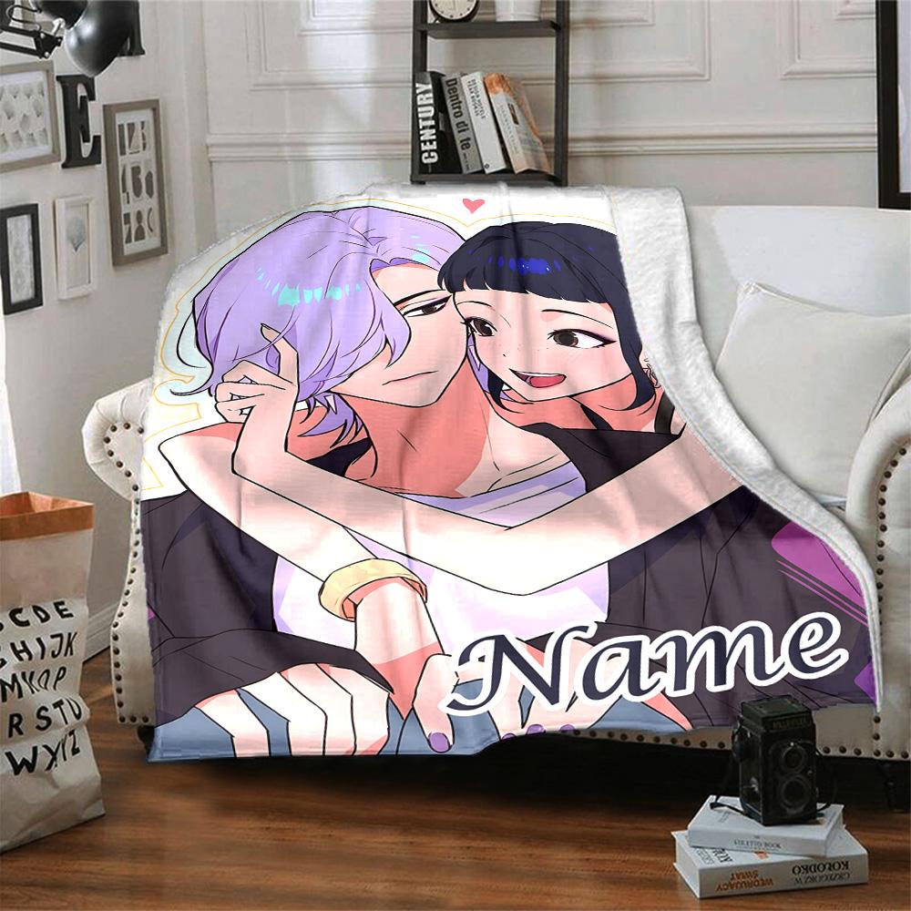 Customizable KPop Demon Hunters46 Throw Blanket – Personalized Name, All-Season Cozy Snug Blanket, Machine Washable, Personalized Blanket