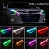 App Control RGB Daytime Running Light DRL Flowing Turn Signal Lights Multiple Modes And Colors 12V Car Decorative Light Strip