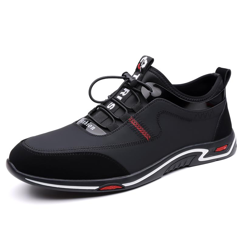 Mens Sneakers 2026 New Lace Up Business Casual Shoes Snug Cushioned Daily Wear Fashion Leather Walking Shoes for Men