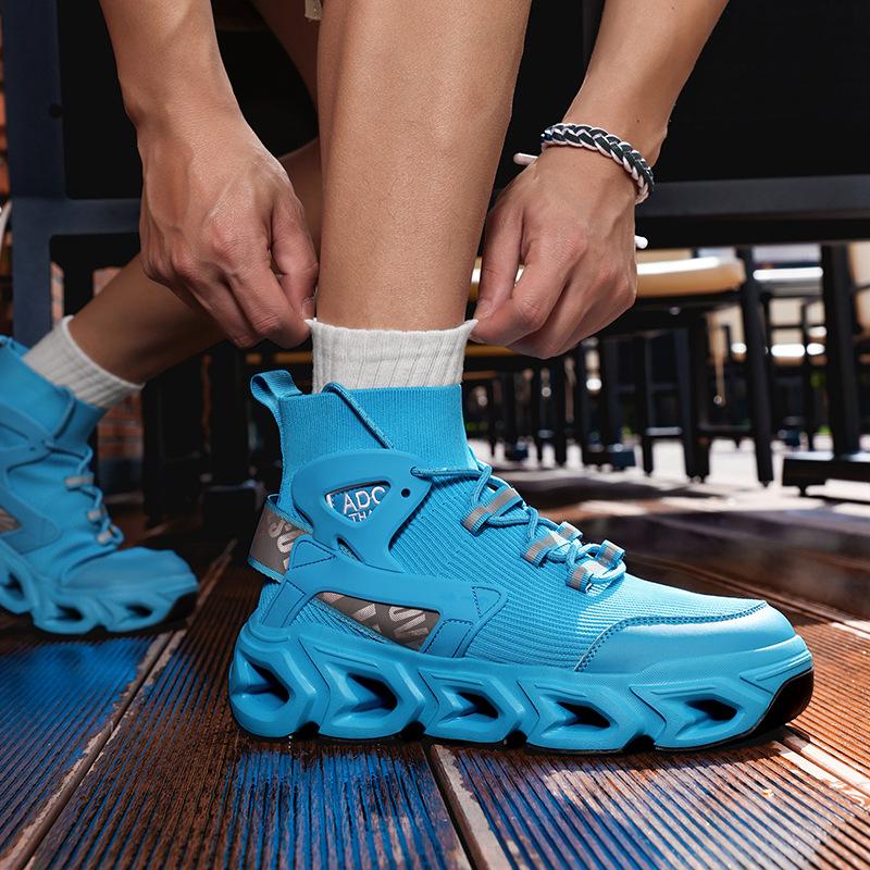 Dad-Schuhe High-Top Herrenschuhe Sommer neue Übergröße Sportschuhe atmungsaktives Mesh Mittelschüler Laufschuhe ultraleicht Sport