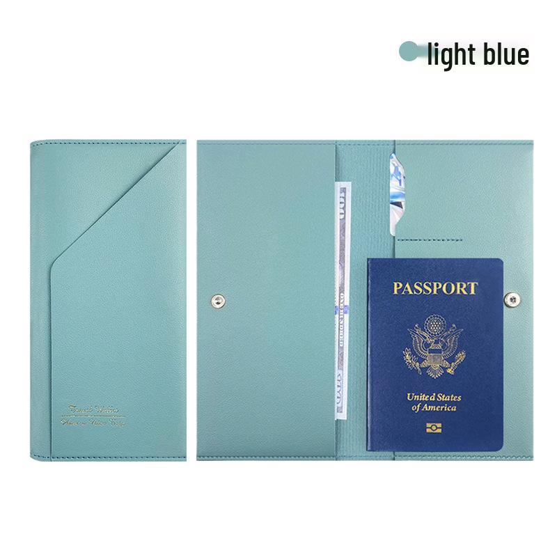 Customizable PU Leather Passport Holder with Hot Stamping - Thickened Document Storage Bag