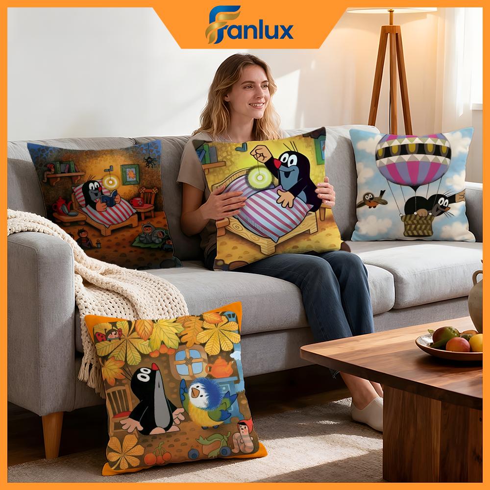 Cartoon Little Mole Cushion Cover Pcs Decorative Covers Soft Cushion Case for Sofa Couch Decor x x Pillowcases