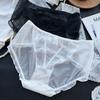 Ladies Summer Sexy Beautiful Palace Style Mesh Satin Ice Silk Briefs