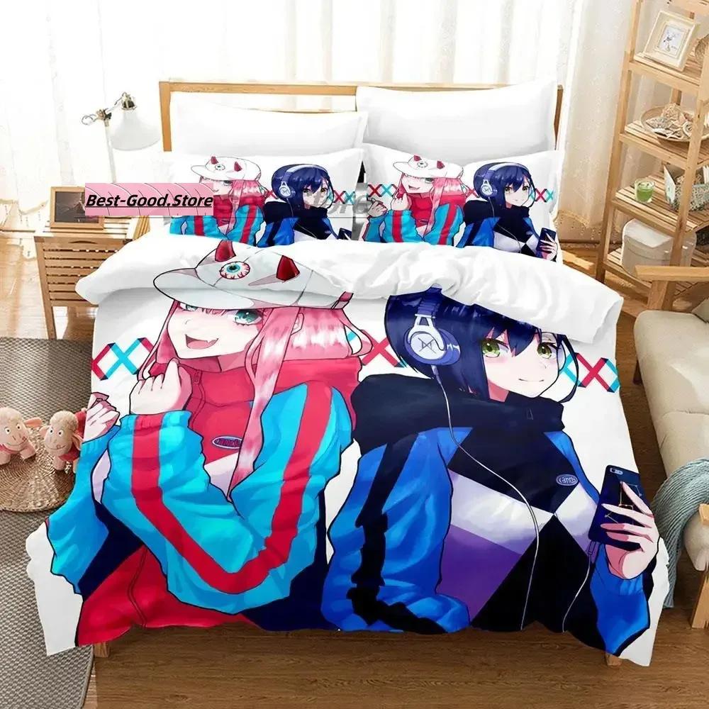Darling In The Franxx Bedding Set Single Twin Full Queen King Size Bed Set Aldult Kid Bedroom Duvetcover Sets 3D bed sheet set