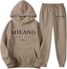 Sweat à capuche et pantalon de jogging en polaire décontracté deux pièces pour hommes et femmes, ensemble de commerce extérieur en gros