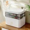 Portable Medicine Box Large Capacity Home Emergency Medical Kit Multi-layer Drug Storage Box with Partition Portable