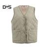 Women Fall Winter Waistcoat Sleeveless V Neck Single Breasted Thick Padded Warm Solid Color Casual Windproof Soft Lady Vest Coat