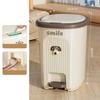 Trash Can With Lid Kitchen Standing Trash Can Large-Capacity Bin Dustbin Bathroom Bucket Toilet Wastebasket Household Items