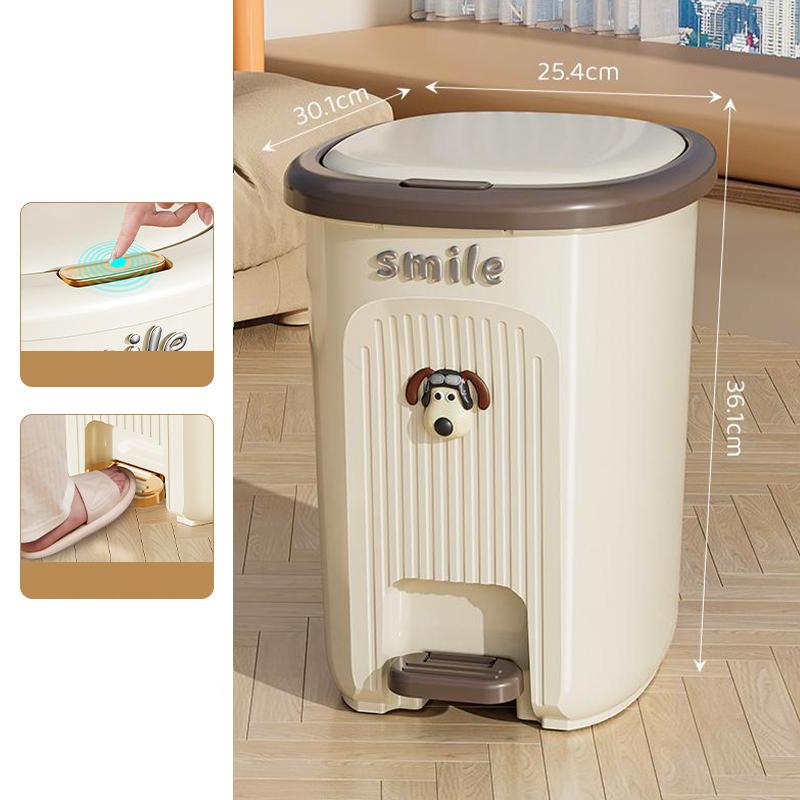 Trash Can With Lid Kitchen Standing Trash Can Large-Capacity Bin Dustbin Bathroom Bucket Toilet Wastebasket Household Items