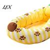 Kitten Snuggle Bed Banana Cat Bed, Cozy with Raised Edge, Cute Pet Furniture Breathable Mesh Cover, Funny for Indoor Cats Small Dogs Polyester