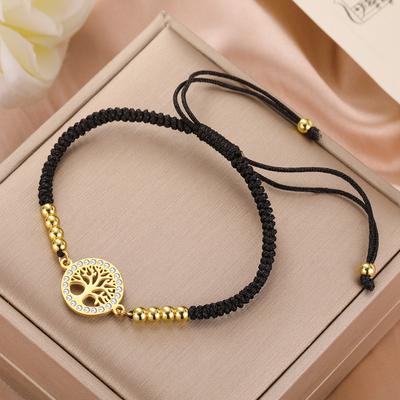Dawapara Lebensbaum Armband für Damen Positive Energie Wachstum und Stärke Amulett Edelstahl Minimalistisches Partner Schmuckstück