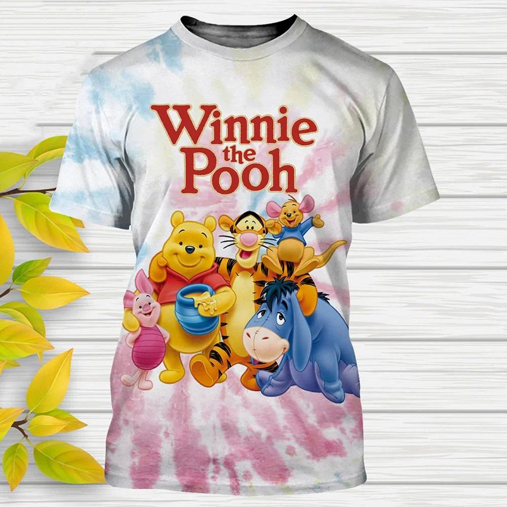 Disney Winnie The Pooh Cartoon T Shirt Casual T-Shirts Anime 3D Print Kids Tees Tops Clothing 160 990₽