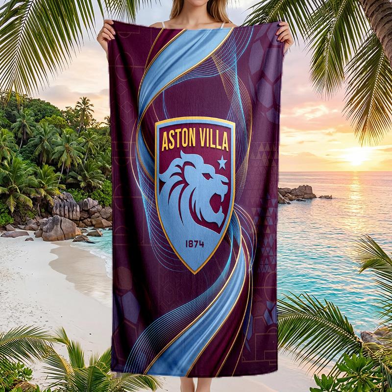 Asciugamano da Spiaggia Aston Villa Football in Morbida Microfibra Asciugatura Rapida Assorbente per Spiaggia Piscina Viaggio