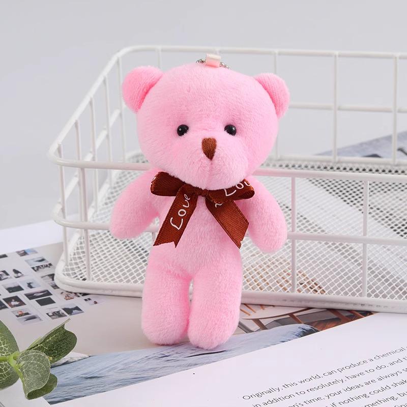 Cartoon Plush Bear Pendant Gift Box Doll Accessories - One-Piece Bear Doll Bag Accessories 11.5 cm