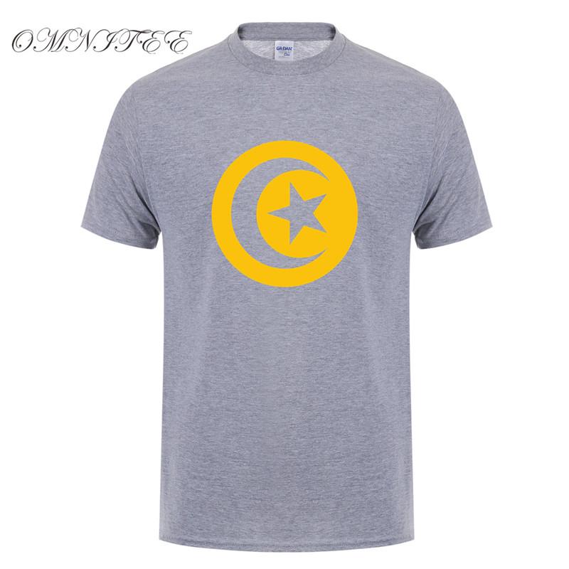 Omnitee New Fashion Tunisia Flag T Shirts Unisex Summer Style Short Sleeve Cotton Oneck Fashion Tunisian Tshirts Tops Oz011
