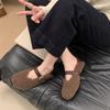 One-pedal Doudou Shoes Women's Winter 2025 New Lamb Wool Shoes Wear One-button Velvet Thermal Cotton Shoes