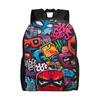 Y2K urbane Kunst Graffiti Rucksack Büroangestellte Täglich mochila Große Kapazität Laptop Tasche Zurück zur Schule Saison