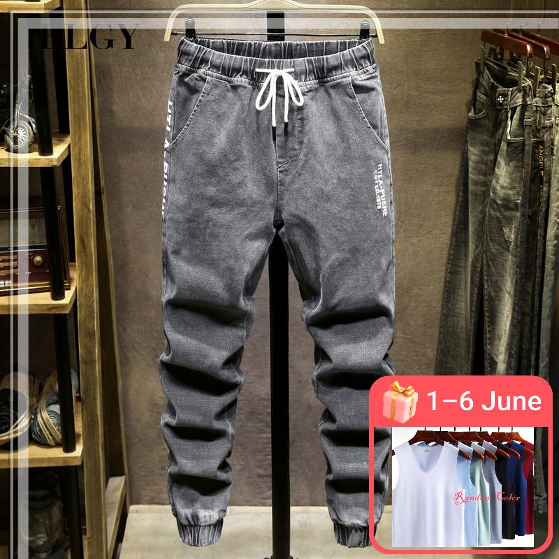 IELGY New Style Buckle Jeans Pantalones de nueve puntos para hombre  Pantalones de harén sueltos Estilo de verano Moda Tendencia Delgado  Pantalones largos para hombres comprar a buen precio — entrega gratuita,
