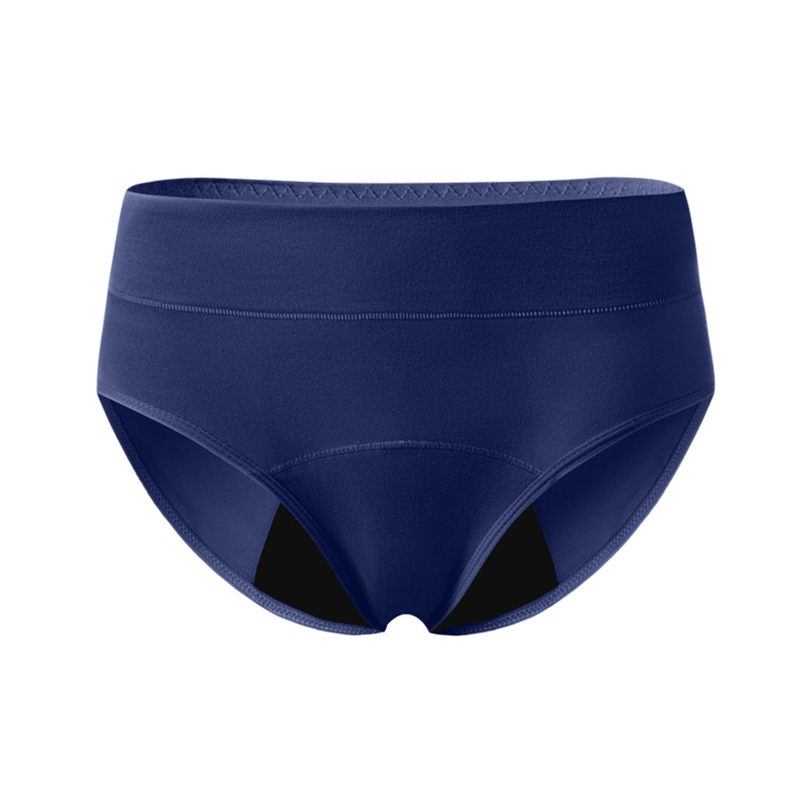 Women s Panties Breathable Leak- Mid- Waist for Menstrual Comfort XXL синий
