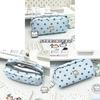Starry Dot Cat Pencil Case With Fabric Material For Students And Girls