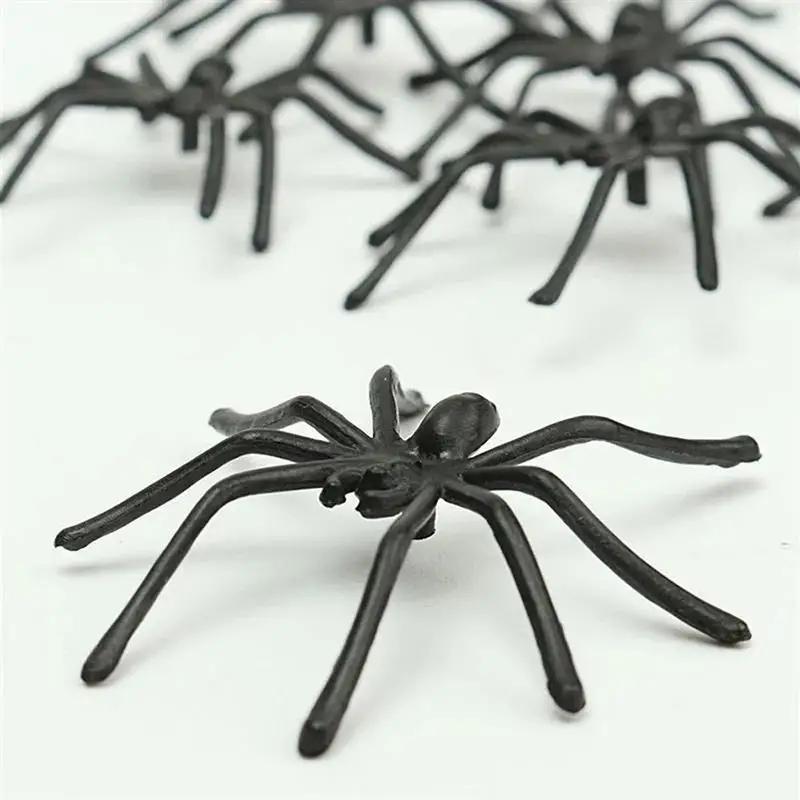 

10Pcs New Party DIY Home Decoration Halloween Luminous Rubber Fakes Spider Plastic Figure Prank Toy Funny Festive Supplies