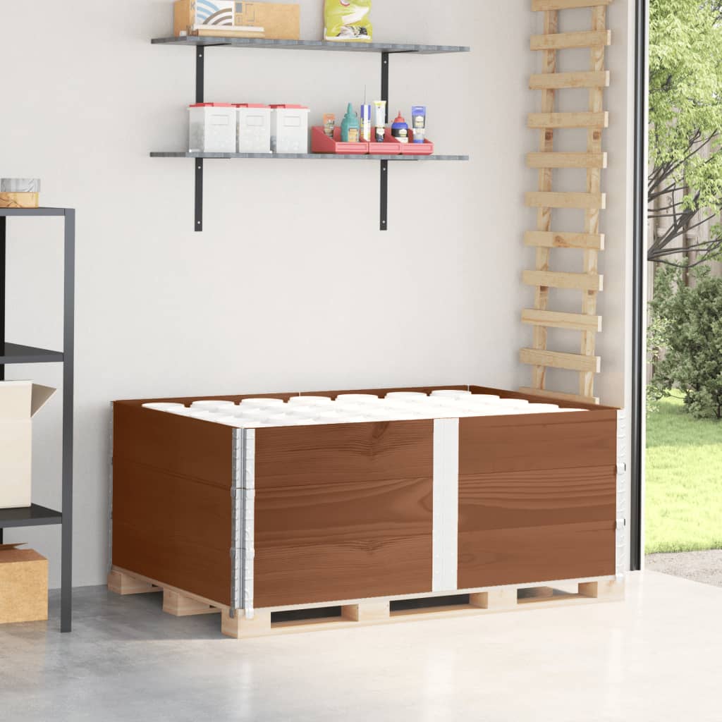 Vidaxl Pallet Extensions, 3 Pcs., Brown, 150X100 Cm, Pine Wood